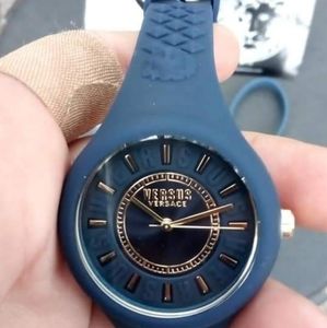 Blue Versace jelly watch